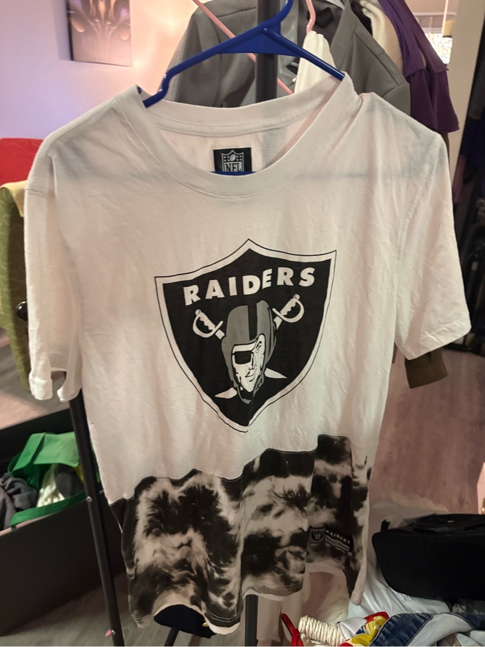 NFL Raiders  White and Black Logo Tee